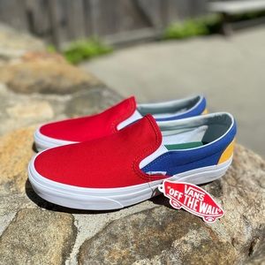 Brand new Vans.  Classic yacht club Red / Blue.